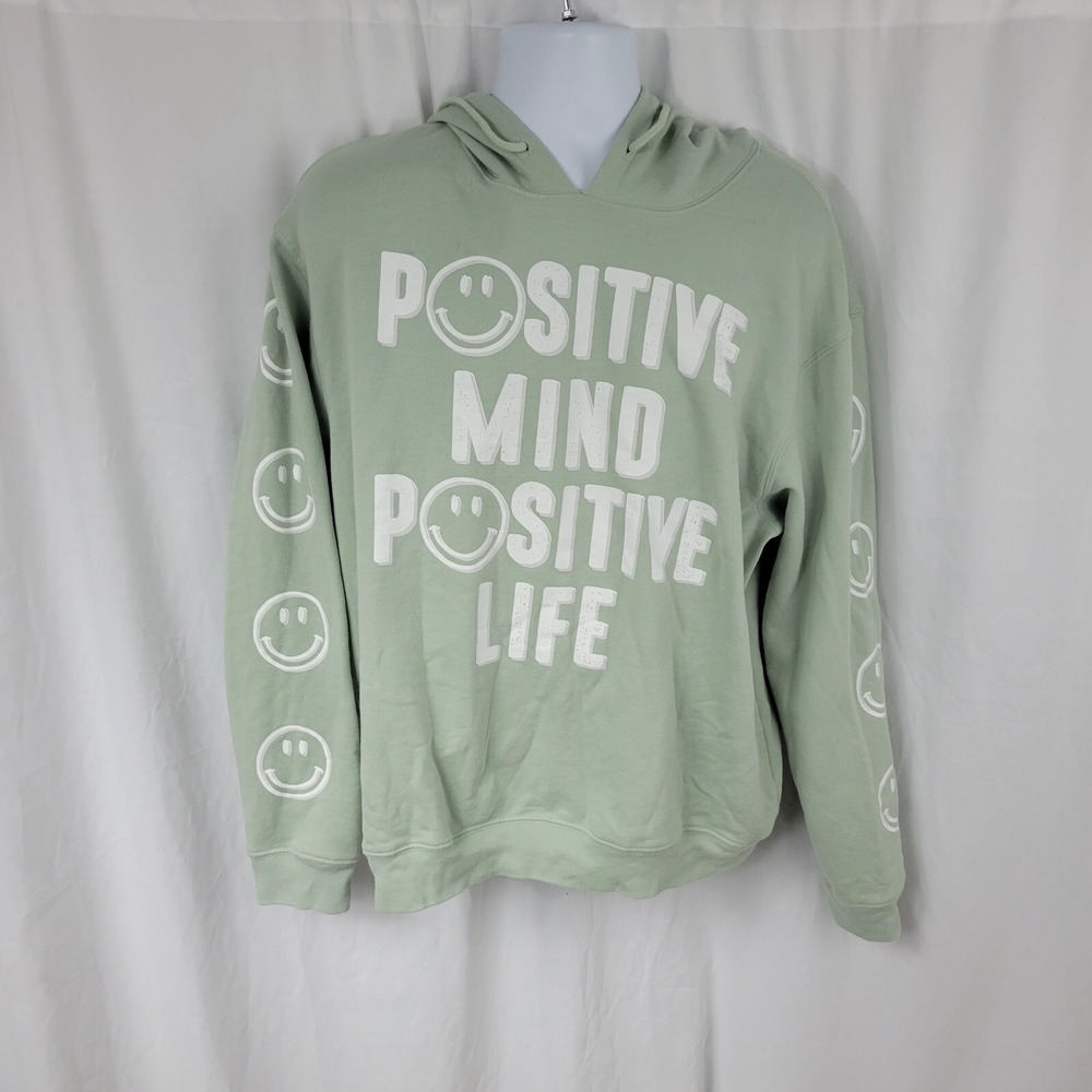 Cold Crush Long Sleeve Pullover Graphic Hoodie Green White Mens Size 2X